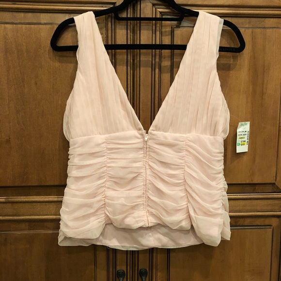 NWT JS Signature Pink Tulle Beaded Top - Picture 6 of 6